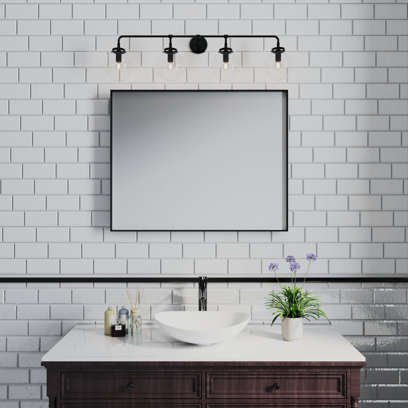 Miroir mural Earsell, 32 po x 40 po, Noir
