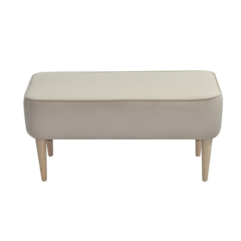 Milo Upholstered Bench, Cream, Natural