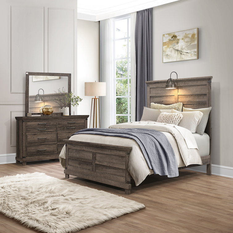 Lafever Panel Bed, Dresser & Mirror Set