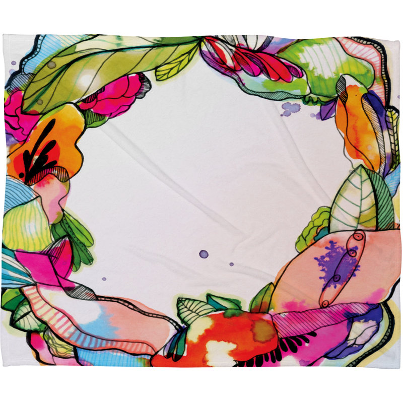 Jeté à motif floral Cayen Casablanca, H 80 po x l 60 po