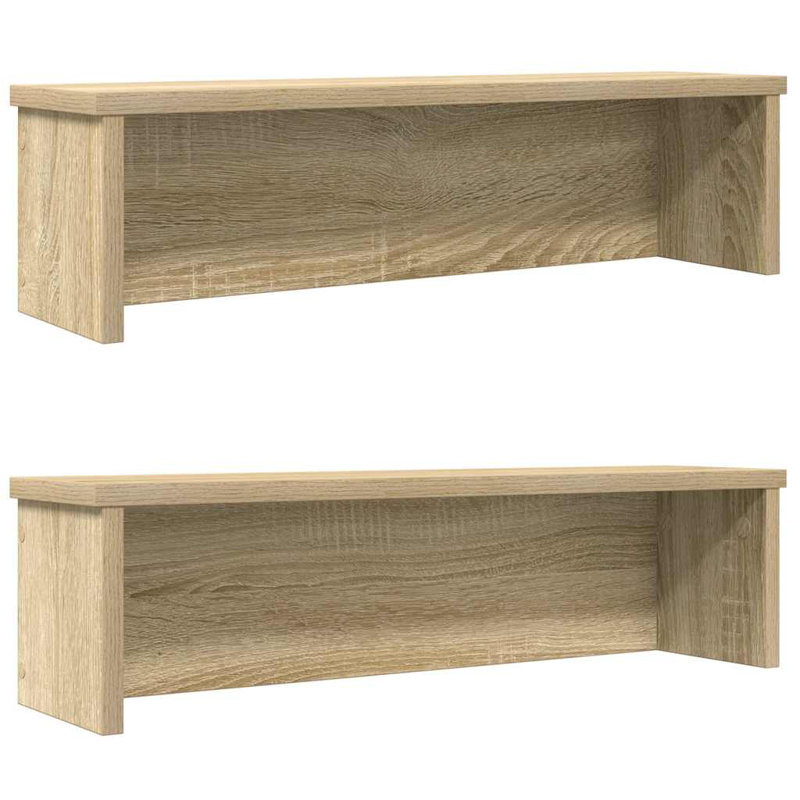Kitchen Racks Stackable 2 Pcs 15x16 Cm, 16cm H x 60cm W x 15cm D, Sonoma Oak