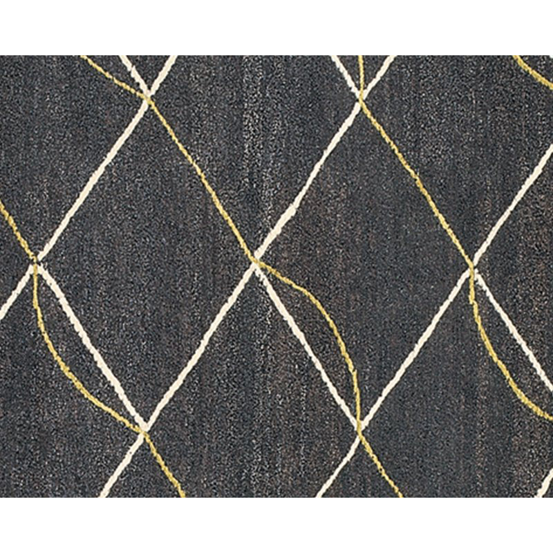 Archloop Geometric Area Rug in Gray/White/Yellow, Rectangle 9' x 12'