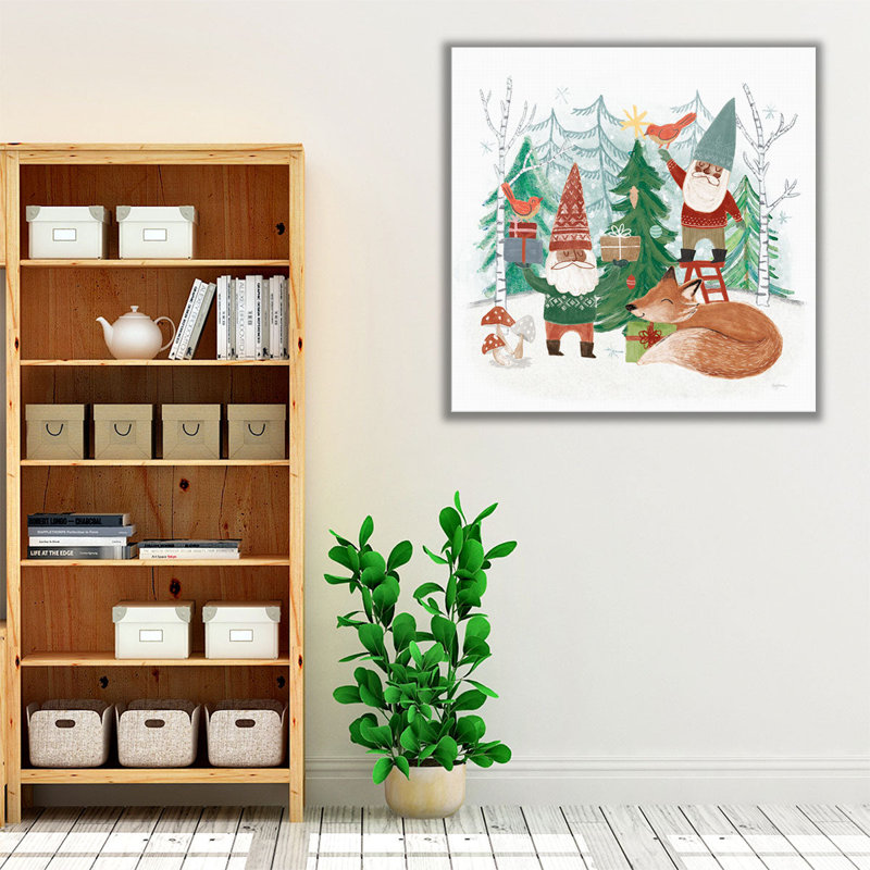 Woodland Gnomes VI - reproduction d'art sur toile, H 12 po x l 12 po