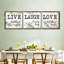 «Live Laugh Love», impression sur toile-92900024
