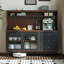 Buffet en bois massif noir-1127621444
