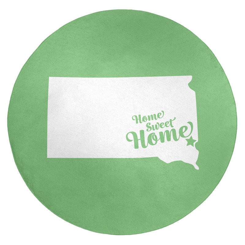 Tapis en poly-chenille à sioux home, Rond 5 pi