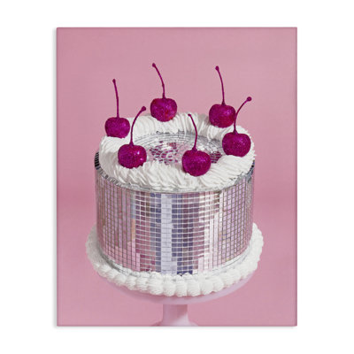 Disco Pattern Cake Canvas Wall Art by LISH Creative