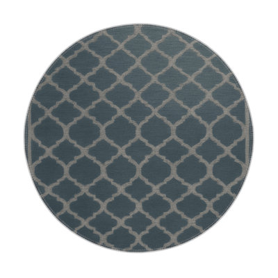 Tapis noir intérieur et extérieur Trellis