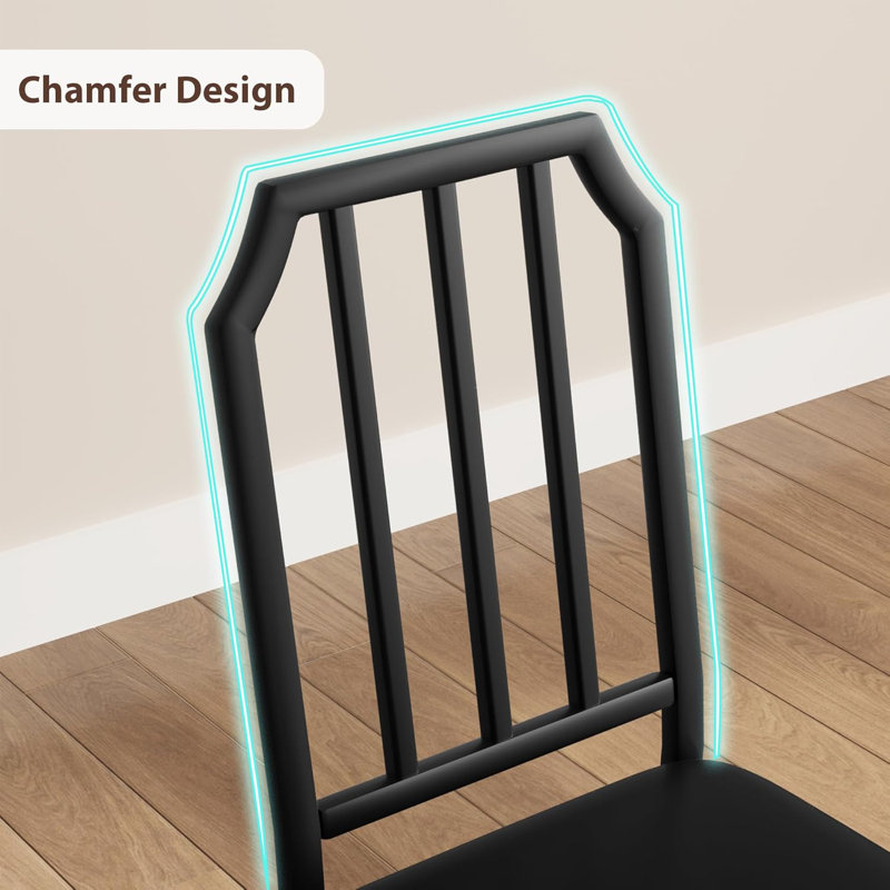 Dining Table Set, Kitchen Table And Chairs With Padded Seats, Dining Room Table Set With Angular Design For Small Space, Home Kitchen, Apartment