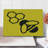 Ambesonne Honeycomb Cutting Board Large Size Hexagons with Bee Simple Yellow and Black