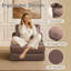 Pouf géant, fauteuil convertible avec repose-pieds, similicuir, poche latérale
