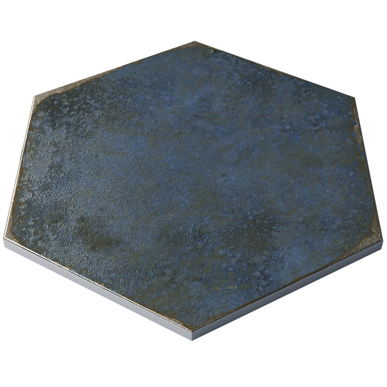 Mandalay Hex 9.13 in. x 10.51 in. Polished Concrete Look Porcelain Floor and Wall Tile