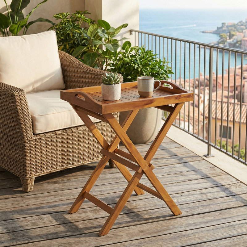 Table d’appoint en bois massif Cecilia