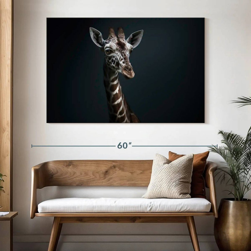 Brampt Giraffe Pondering, 34" H x 51" W
