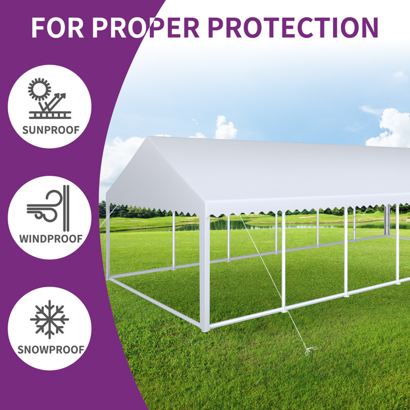 Tente de mariage robuste en acier, 20 pi x 40 pi