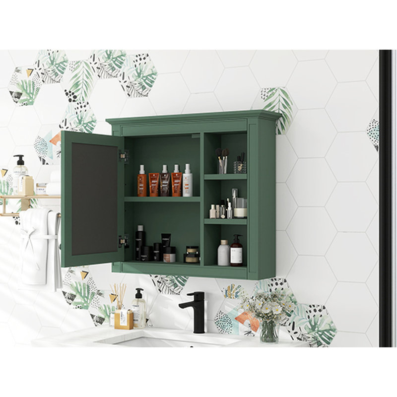 Armoire de salle de bain moderne avec miroir. Armoire de rangement murale 30 po x 28 po, 5 tablettes et plus, armoire de rangement spacieuse 28 po. . + verre, design élégant