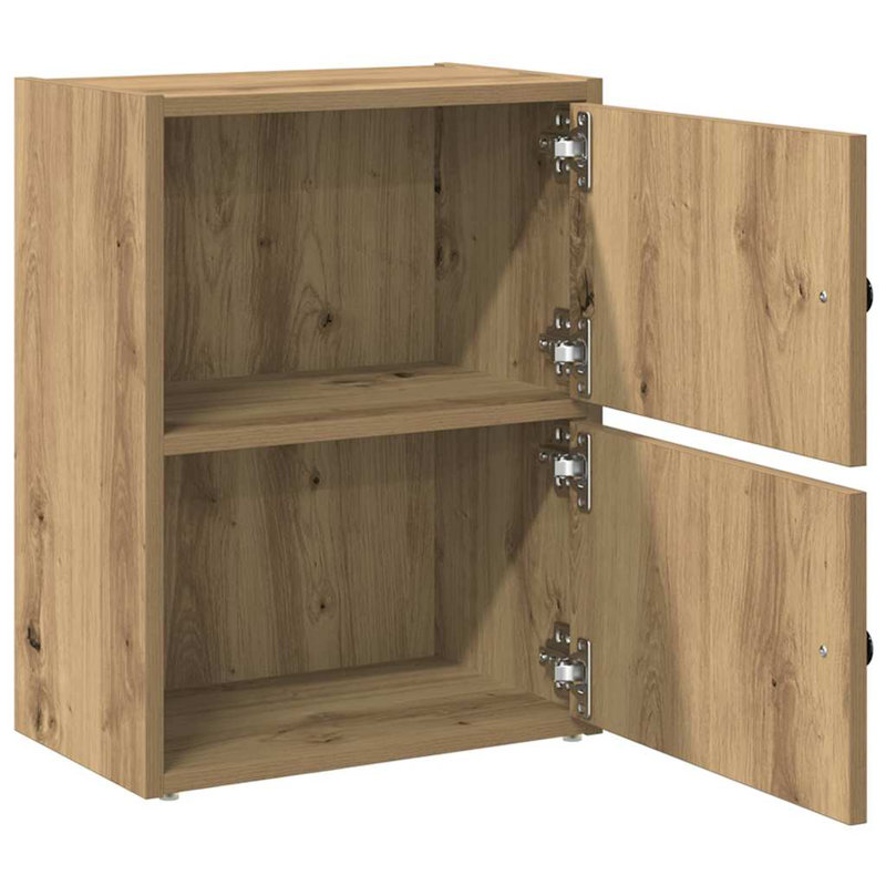 Shanetra 40cm W Bookcase, Artisan Oak, (2 Shelves) 52cmH x 40cmW x 24cmD
