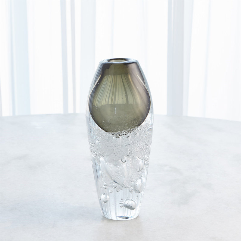 Venus Handmade Glass Table Vase, 11" H x 4.5" W x 4.5" D