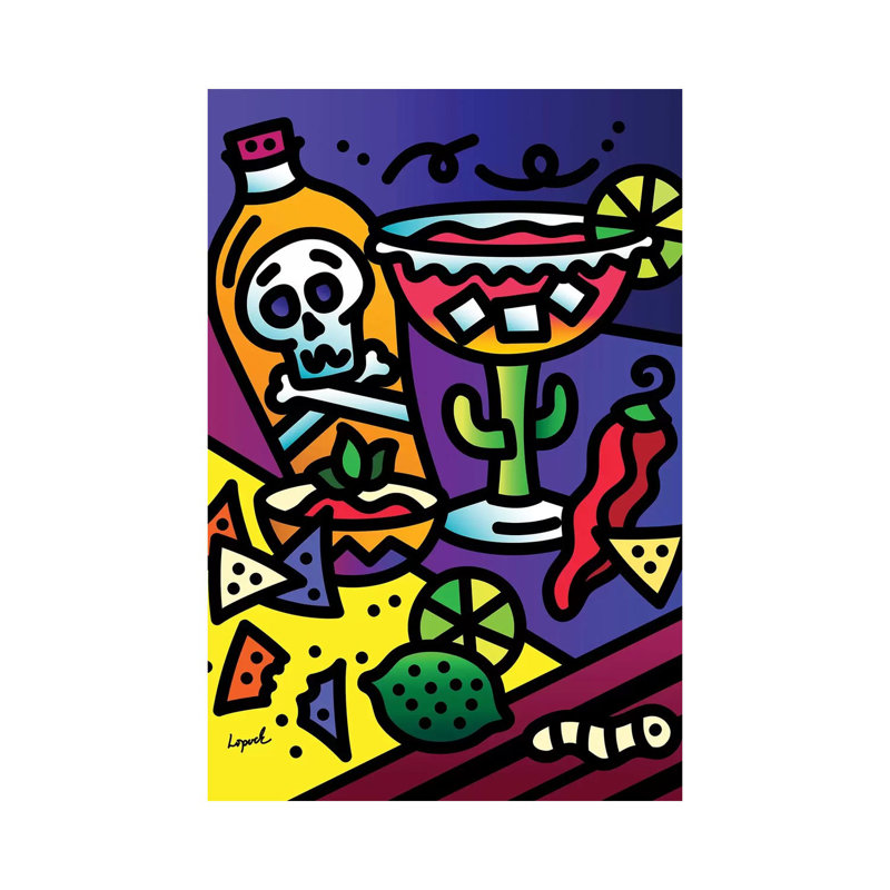 Margarita Night 1 Piece Wrapped Canvas Wall Art, 30.48 cm H x 45.72 cm W