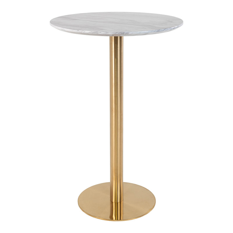 Larkste Round Dining Table, 105cm H x 70cm L x 70cm W, Gold