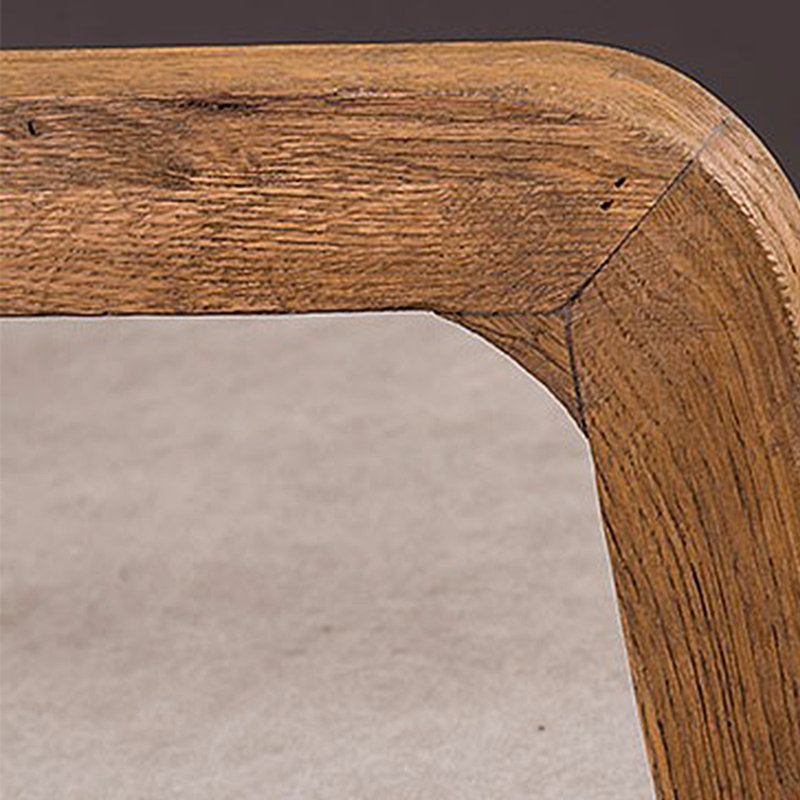 Chaise berçante simple en bois massif, Brun, Gris clair