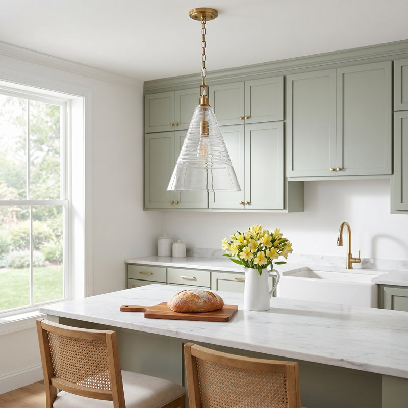 Evony Alivia 1 Light Mini Pendant, Burnished Brass
