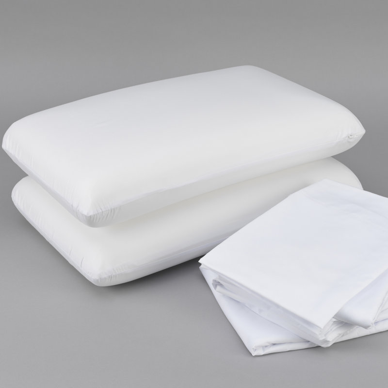 Literie double avec oreiller en mousse à mémoire de forme, drap, housse de protection pour matelas, 2 oreillers, sommeil frais