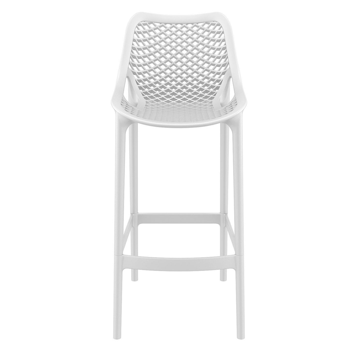 Farrah Patio Bar Stool, White, 29.5"