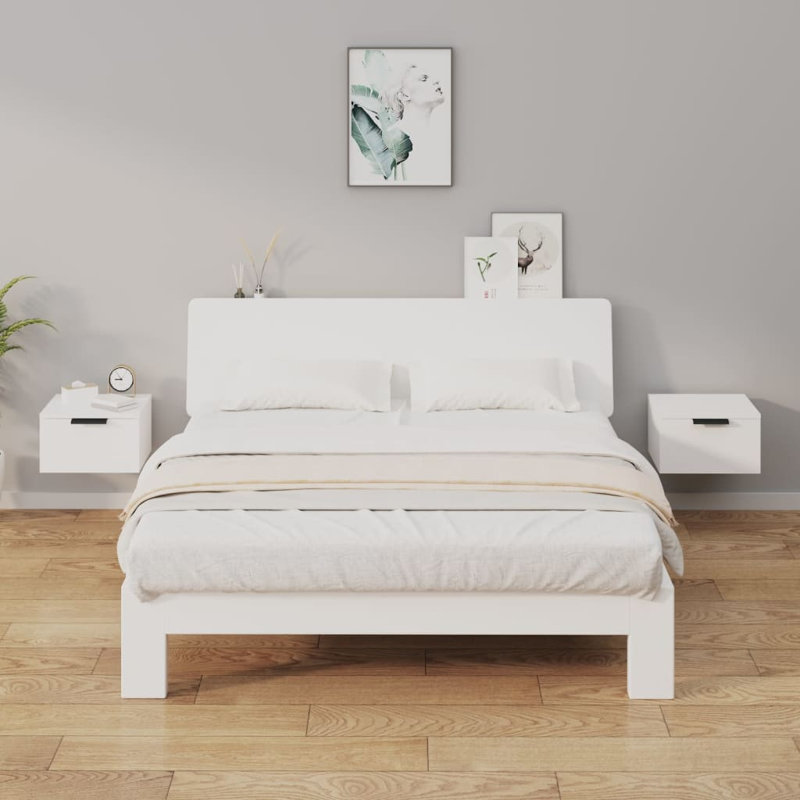 Jurnei 34 cm W Bedside Table, White