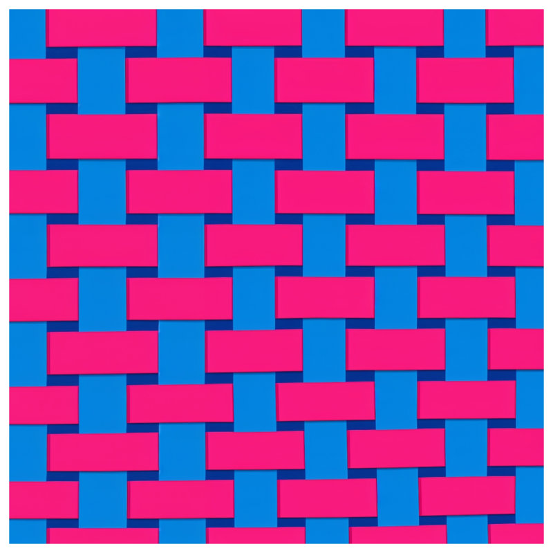 Couvertures tissées roses et bleues, L 60 po x H 80 po