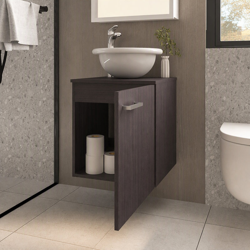 Meuble-lavabo avec lavabo intégré Wengue