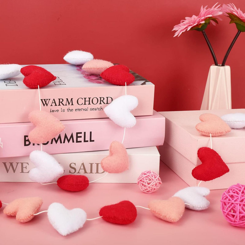 Bannière de Noël en feutre pour la Saint-Valentin