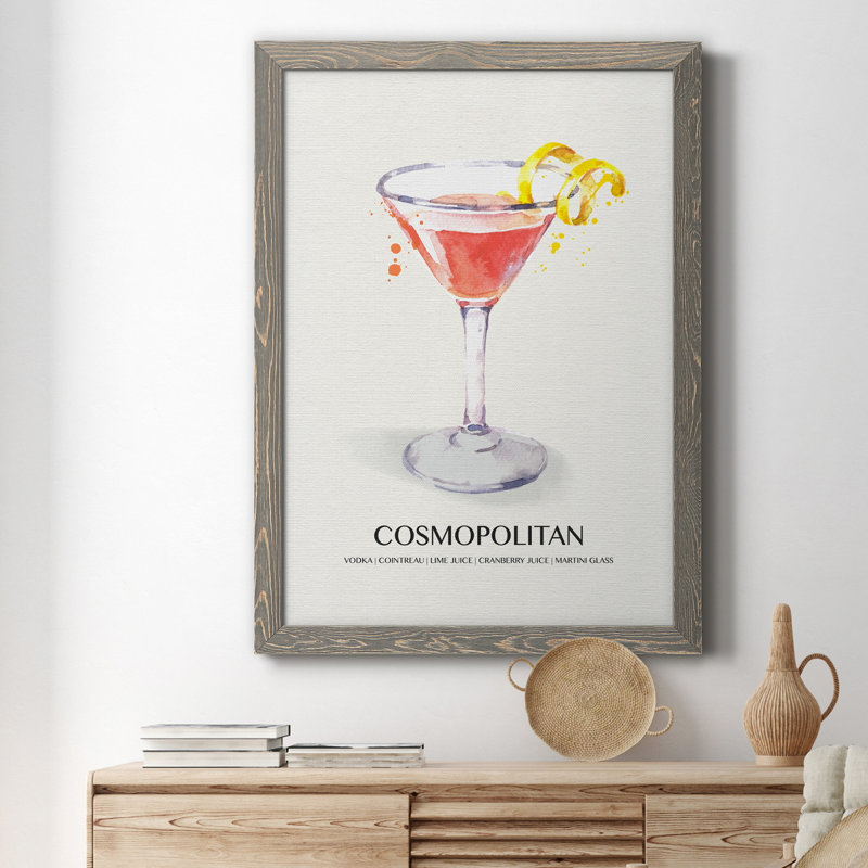 Cosmopolitan - cadre photo, impression sur toile, H 24 po x l 18 po x P 1,5 po, Gris