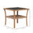 2 Outdoor Table With Black + Brown Finish And Tempered Glass Patio End Storage Function