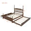 Beds with Storage, Queen Wood Platform, Farmhouse Trundle for Home