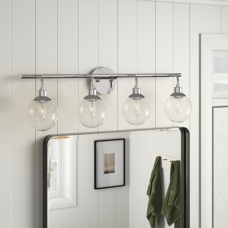 Éclairage pour salle de bain 4 lumières Olson, Chrome