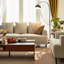 Arenzville 109.44" Modern Soft Cushion Fabric Sofa With Throw Pillows