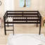 Lit mezzanine simple en bois avec échelle et garde-corps, conception basse-342506259