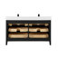 Meuble-lavabo double 60 po en bois massif avec plateau en pierre reconstituée 1 po-106492198-106492203