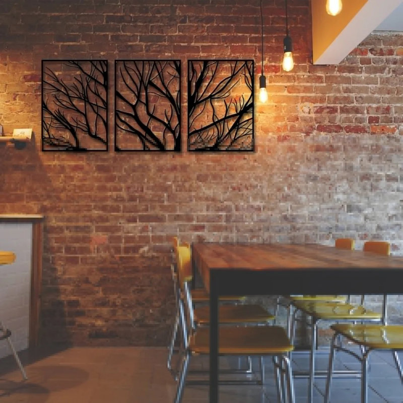 Handmade Traditional Trees And Nature Wall Decor on Metal