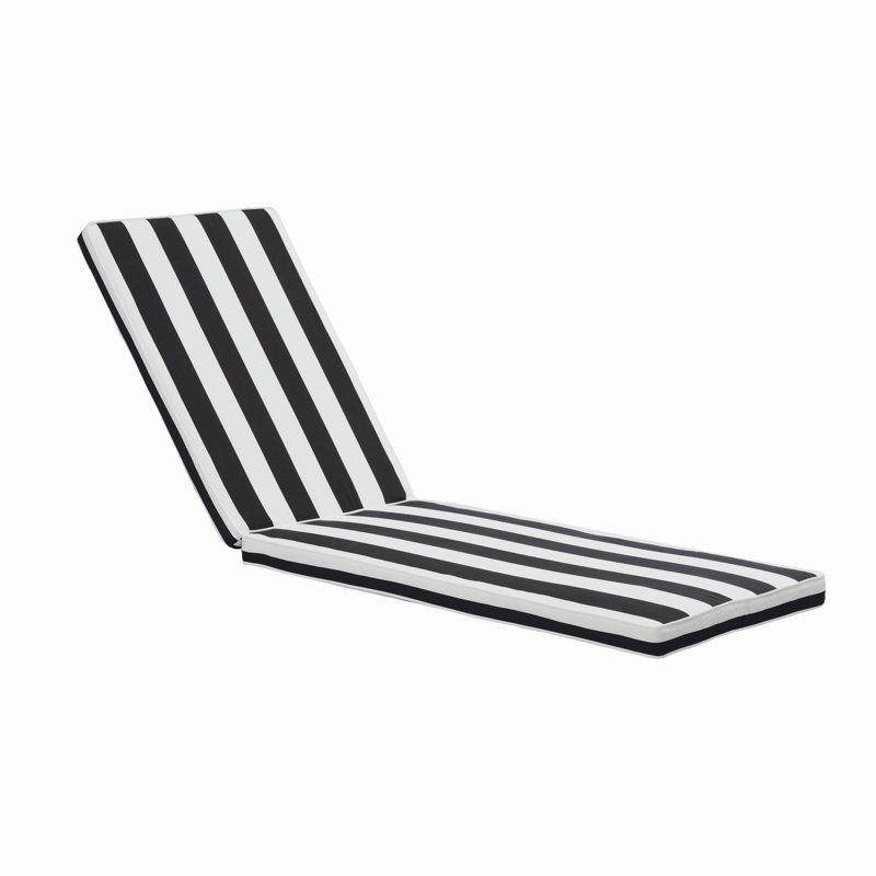 Remplacement du coussin de chaise longue d'extérieur en polyester 2 pièces Eddins, coussin de chaise longue de patio