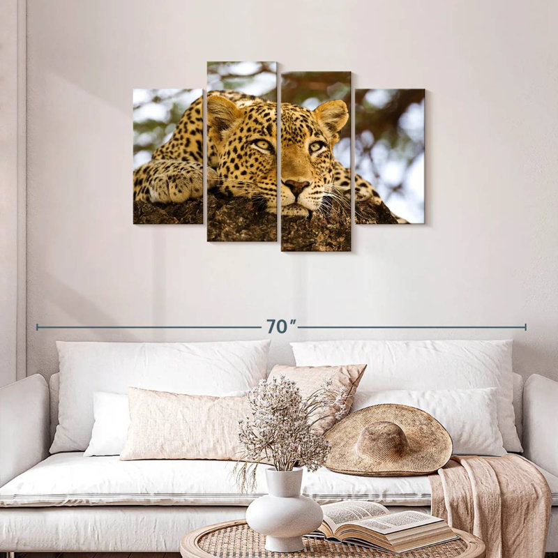 Brampt Leopard Looking For Prey, 27" H x 43" W