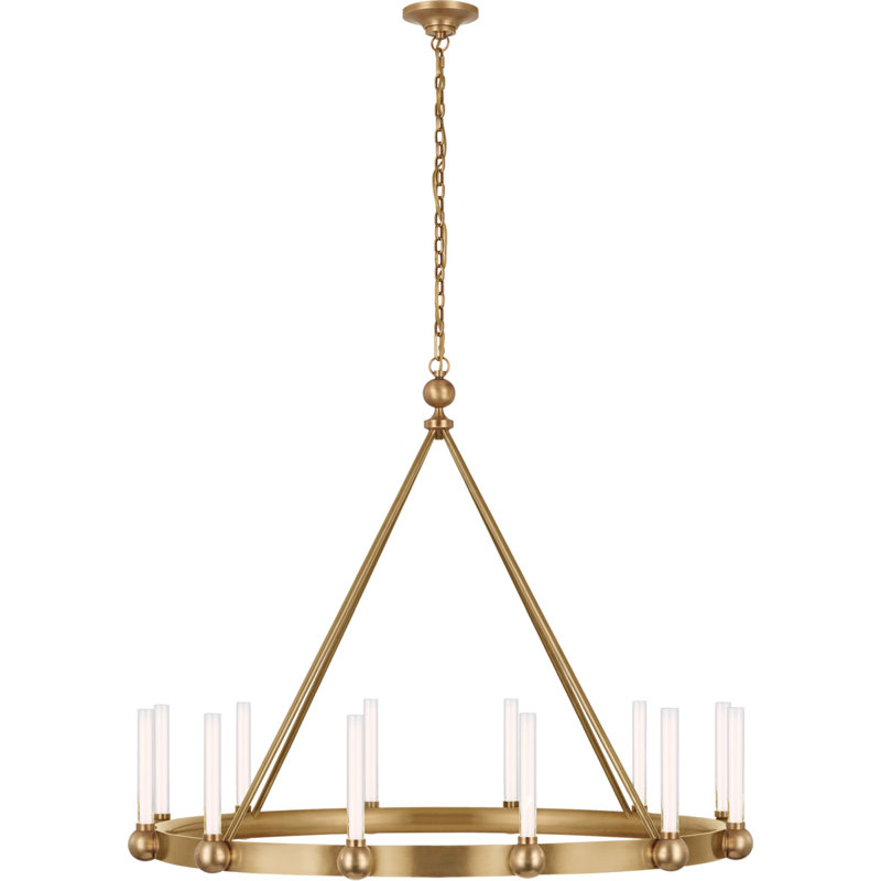 Thomas O'Brien Jeffery XL Ring Chandelier, Hand-Rubbed Antique Brass