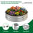 2 Pack 4x4x1ft Round Galvanized Raised Garden Bed, Silver Planter Box-513689397