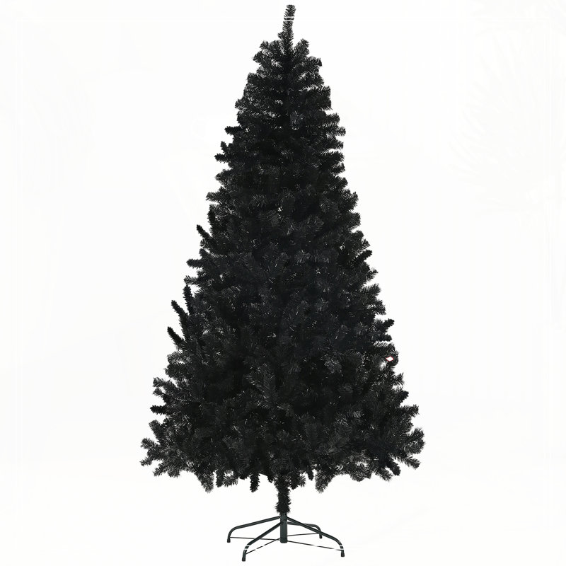 Arbre de Noël artificiel, Noir, H 7,4 po