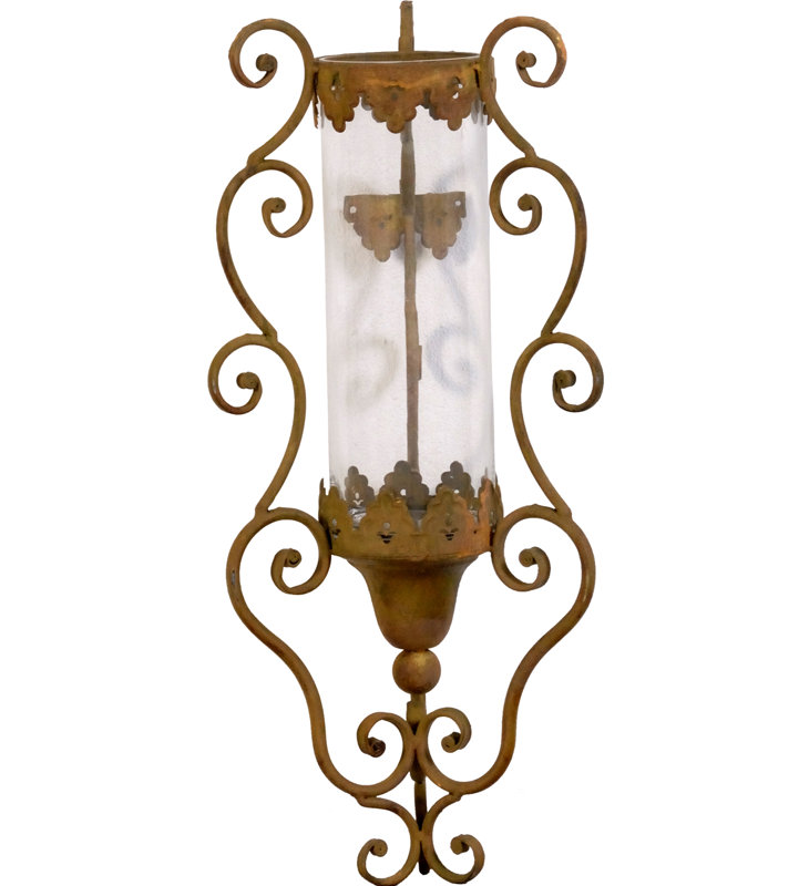 Applique en métal et verre