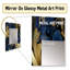 Biansco Mystical Blue Damask Mirage - Grand miroir mural damassé-1061208508