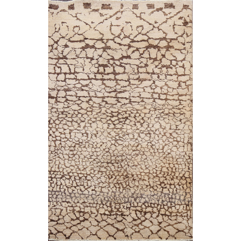 Tapis oriental abstrait moderne Gabbeh 3 x 5