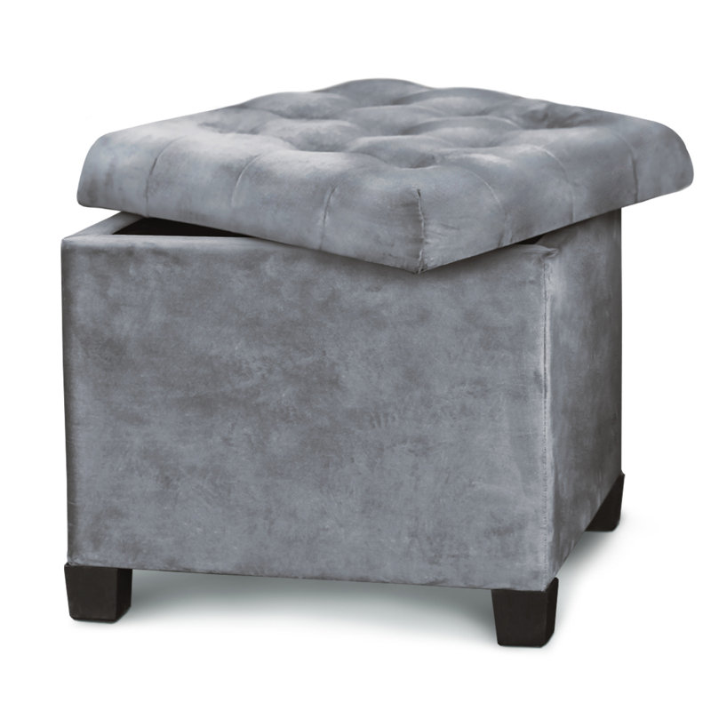 Stool with Storage, Grey