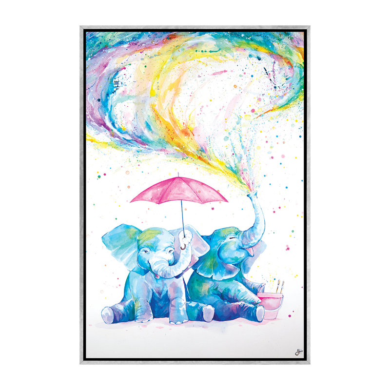 Décoration murale pour enfants Mischief, H 60 po x l 40po x P 1,5 po, Toile avec cadre argenté